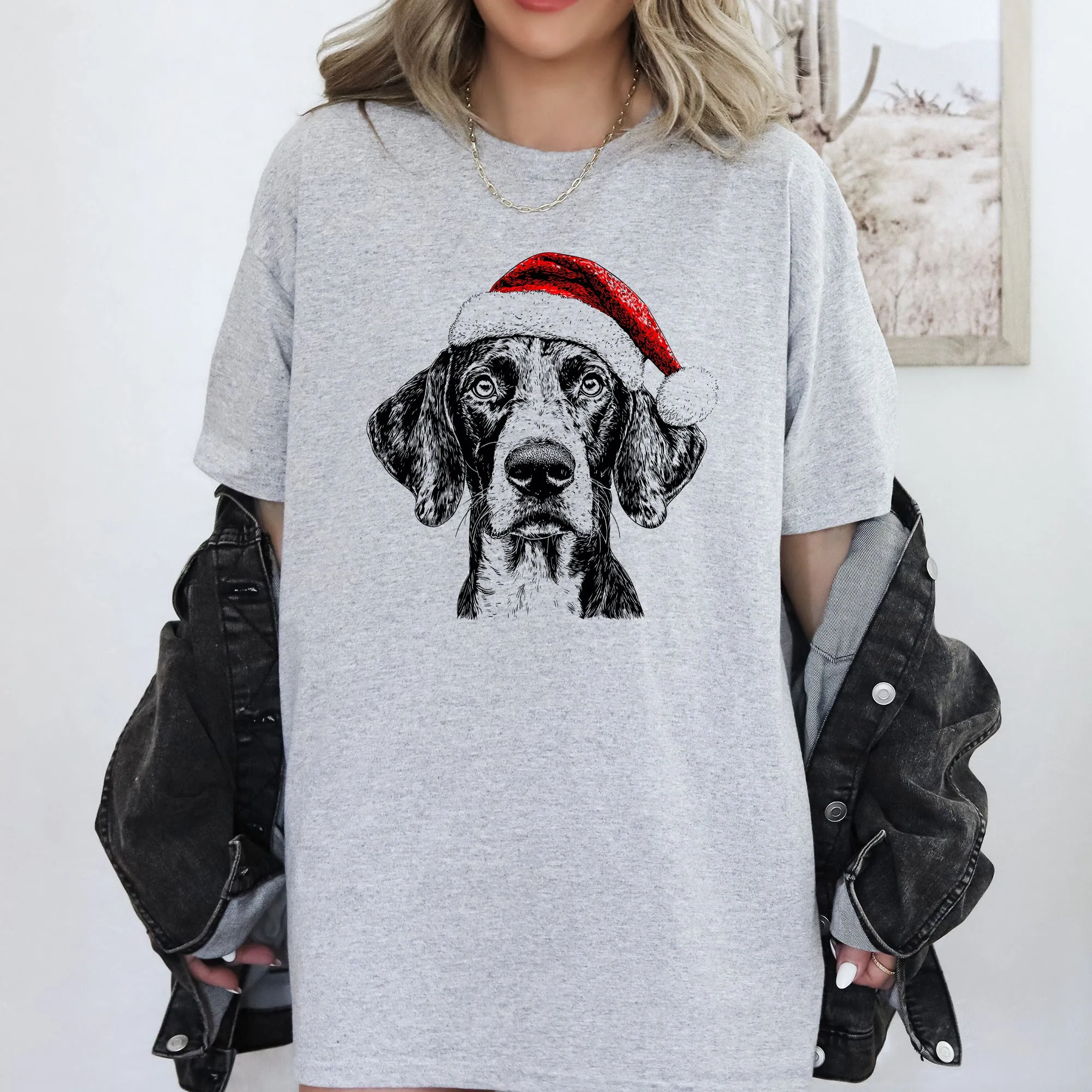 German Shorthaired, Santa, Dog, Christmas, Dog Lover, Pet T-Shirt Comfort Colors T-Shirt sold by Refinery Number One product image thumbnail 4