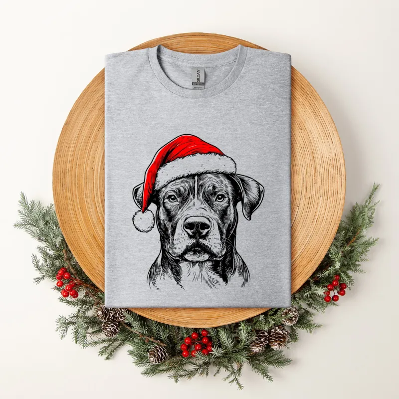 Pitbull, Santa, Dog, Christmas, Dog Lover, Pet T-Shirt Comfort Colors T-Shirt sold by Refinery Number One