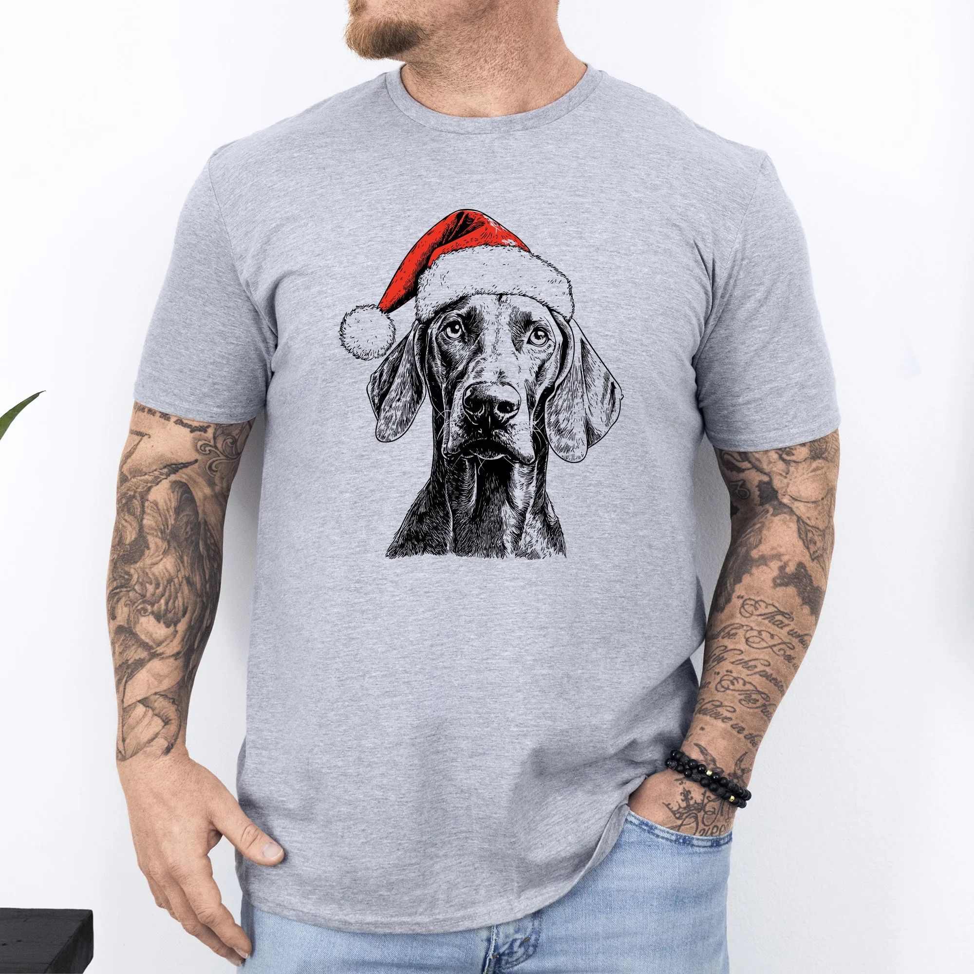 Weimaraner, Santa, Dog, Christmas, Dog Lover, Pet T-Shirt Comfort Colors T-Shirt sold by Refinery Number One product image thumbnail 2