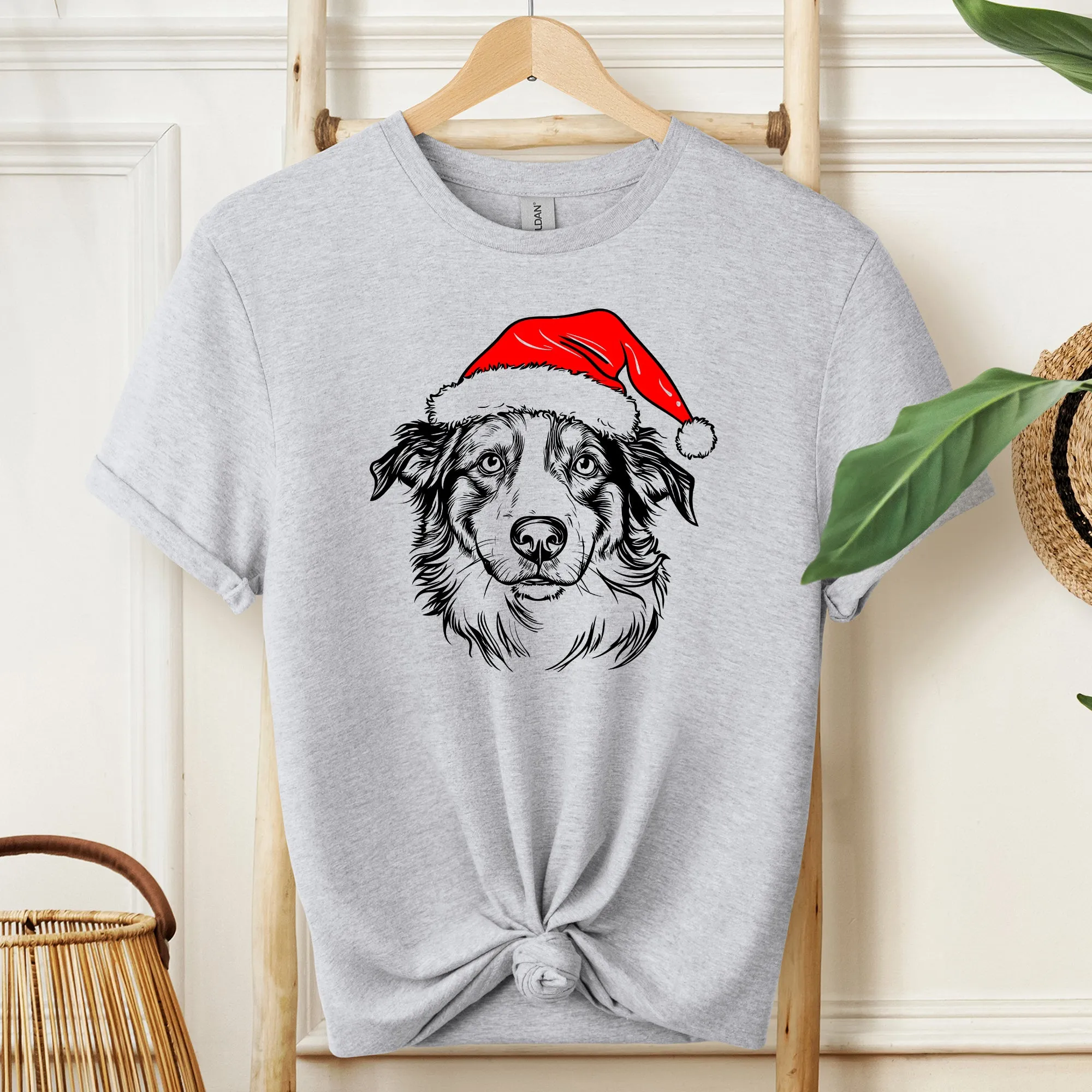 Australian Shepherd, Santa, Dog, Christmas, Dog Lover, Pet T-Shirt Comfort Colors T-Shirt sold by Refinery Number One product image thumbnail 2
