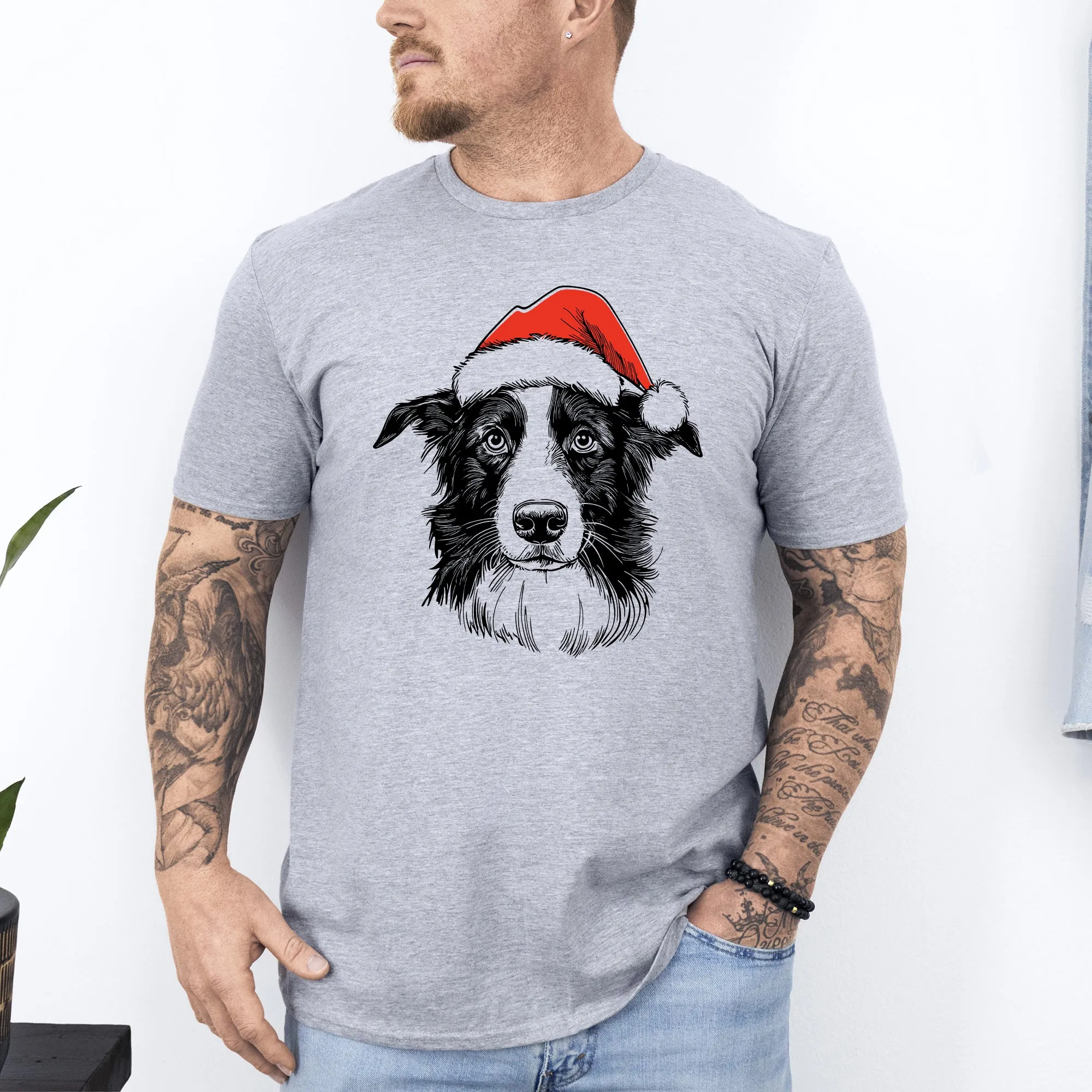 Border Collie, Santa, Dog, Christmas, Dog Lover, Pet T-Shirt Comfort Colors T-Shirt sold by Refinery Number One product image thumbnail 5