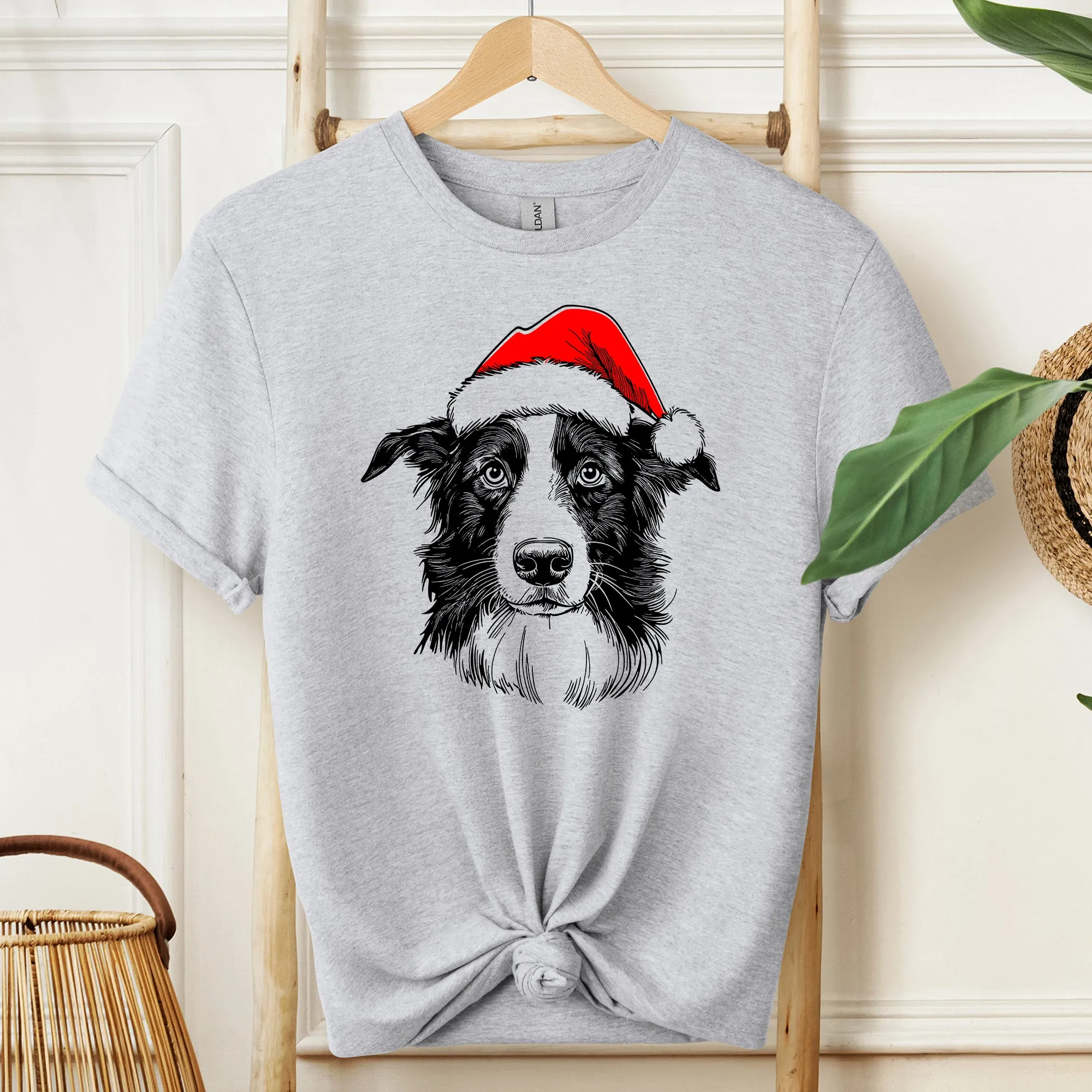 Border Collie, Santa, Dog, Christmas, Dog Lover, Pet T-Shirt Comfort Colors T-Shirt sold by Refinery Number One product image thumbnail 4