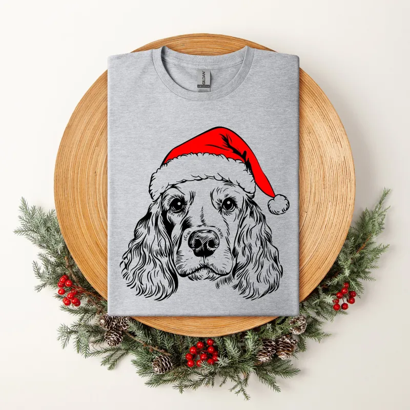Cocker Spaniel, Santa, Dog, Christmas, Dog Lover, Pet T-Shirt Comfort Colors T-Shirt sold by Refinery Number One