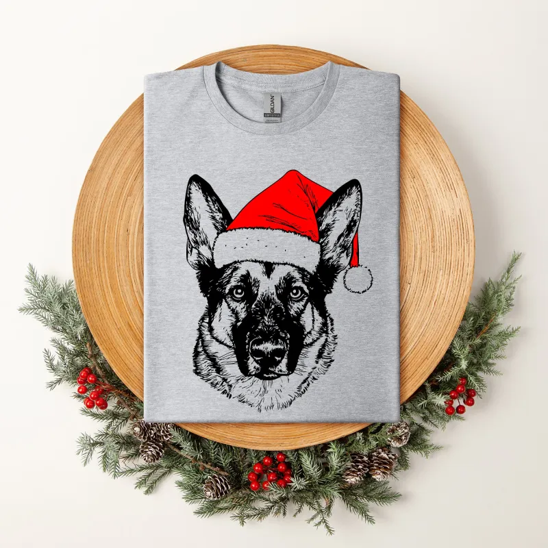 Norwegian Elkhound, Santa, Dog, Christmas, Dog Lover, Pet T-Shirt Comfort Colors T-Shirt made by Refinery Number One