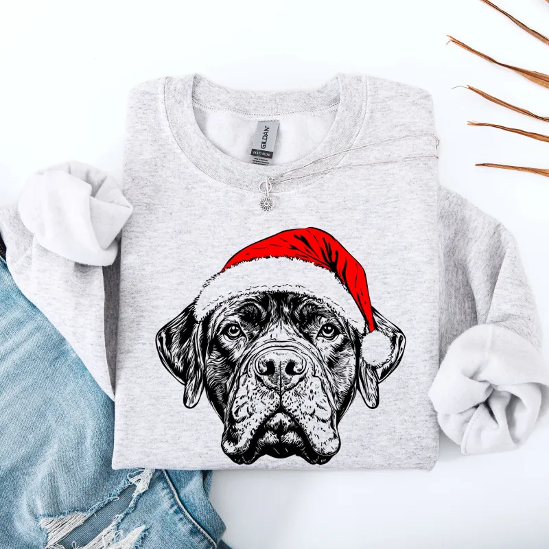 Bull Mastiff, Santa, Dog, Christmas, Dog Lover, Pet Sweatshirt sold by Refinery Number One