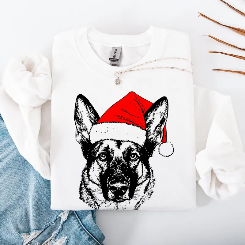 Norwegian Elkhound, Santa, Dog, Christmas, Dog Lover, Pet Sweatshirt sold by Refinery Number One