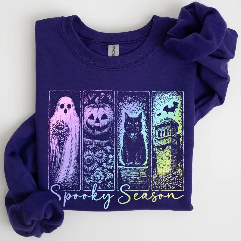 Spooky Season Pastel Shirt, Spooky Season, Vintage Halloween Horror Night, Retro Halloween, Spooky Season, Halloween Sweatshirt sold by Refinery Number One