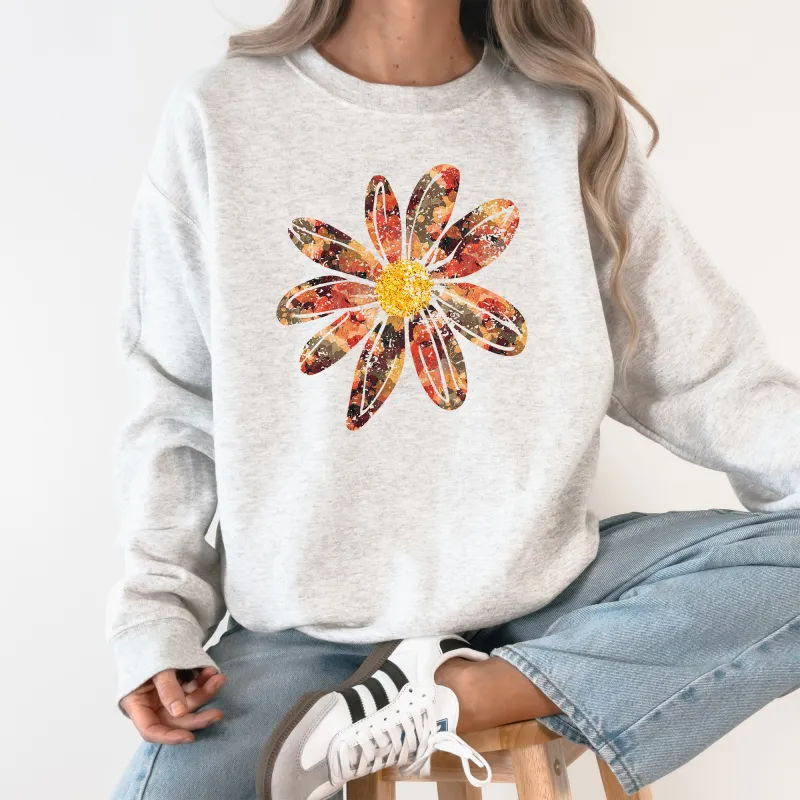 Autumn Flower, Beautiful Fall Floral Sweatshirt sold by Refinery Number One