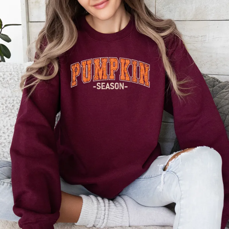 Pumpkin Season, Classic Varsity, Halloween, Fall, Autumn Sweatshirt sold by Refinery Number One