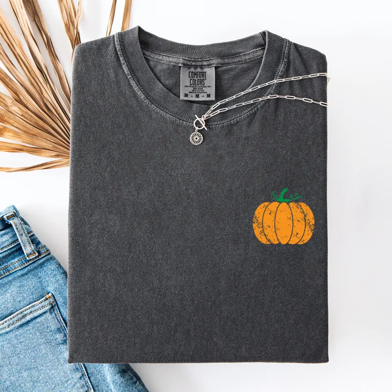 Pumpkin, Halloween, Fall, Autumn, Pocket, Comfort Colors T-Shirt sold by Refinery Number One