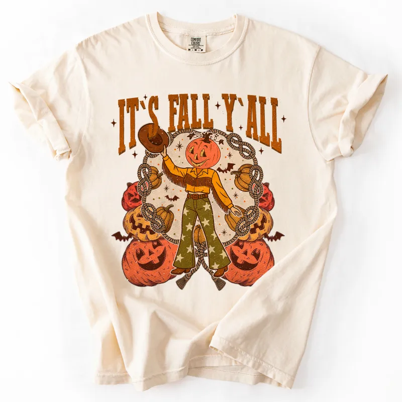 It's Fall Y'all, Cute, Jack O Lantern, Halloween, Autumn, Comfort Colors T-Shirt sold by Refinery Number One