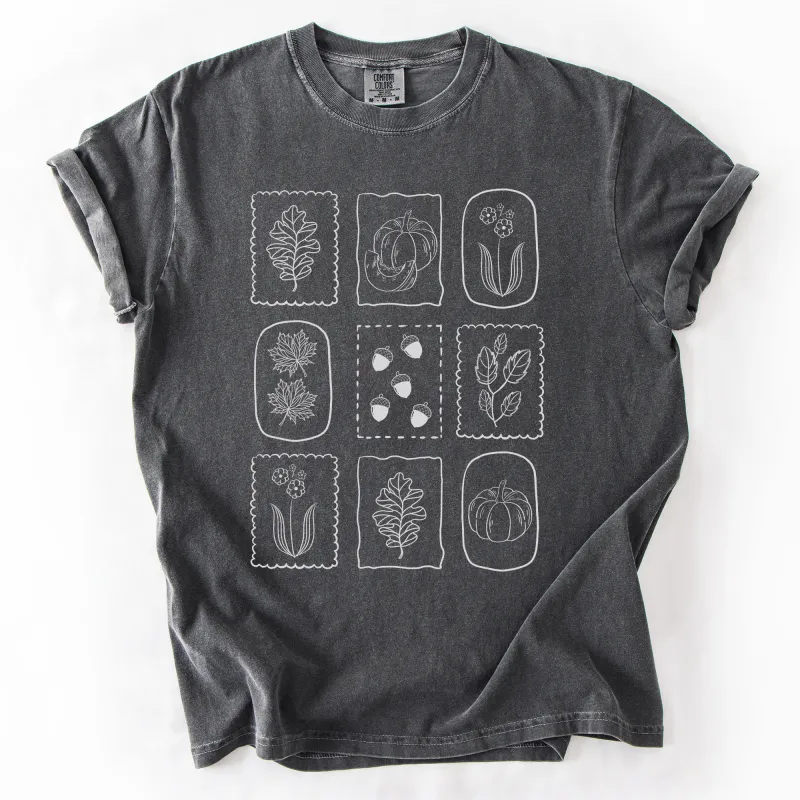 Autumn Flowers, Minimalist, Gorgeous, Fall, Pumpkin, Comfort Colors T-Shirt sold by Refinery Number One