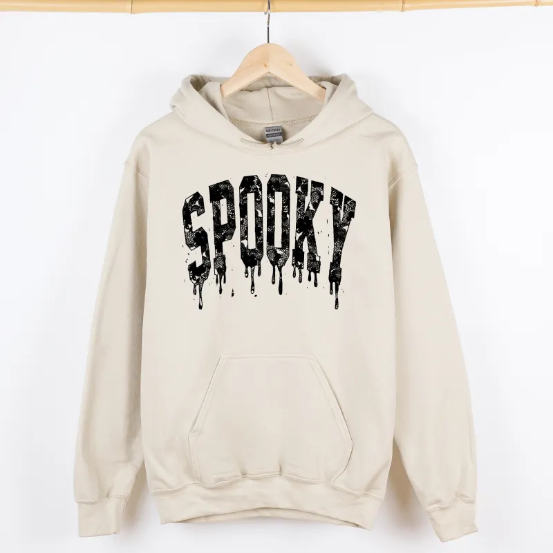 Spooky, Faux Lace, Halloween, Coquette, Graphic Hoodie, Hooded Sweatshirt sold by Refinery Number One