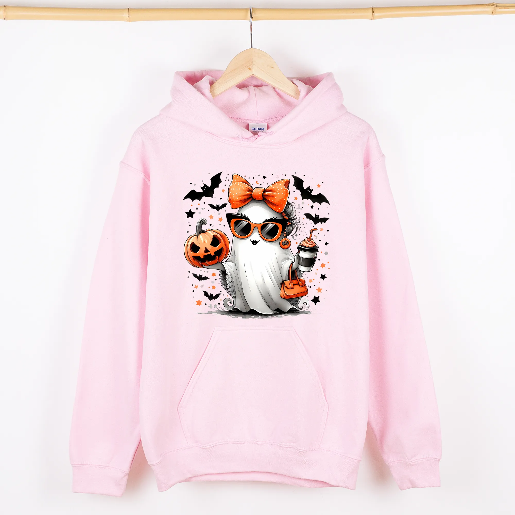 Fancy, Coffee Lover Ghost, Pumpkin, Vintage, Western, Witch, Aesthetic, Meme, Halloween, Costume, Graphic Hoodie, Hooded Sweatshirt sold by Refinery Number One product image thumbnail 5