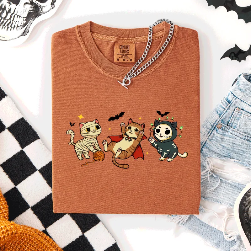 Adorable Halloween Cats, Cute, Fall, Autumn, Costume, Comfort Colors T-Shirt sold by Refinery Number One