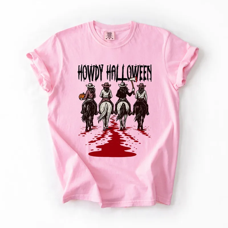 Howdy Halloween, Cowgirls, Western, Spooky, Comfort Colors T-Shirt sold by Refinery Number One