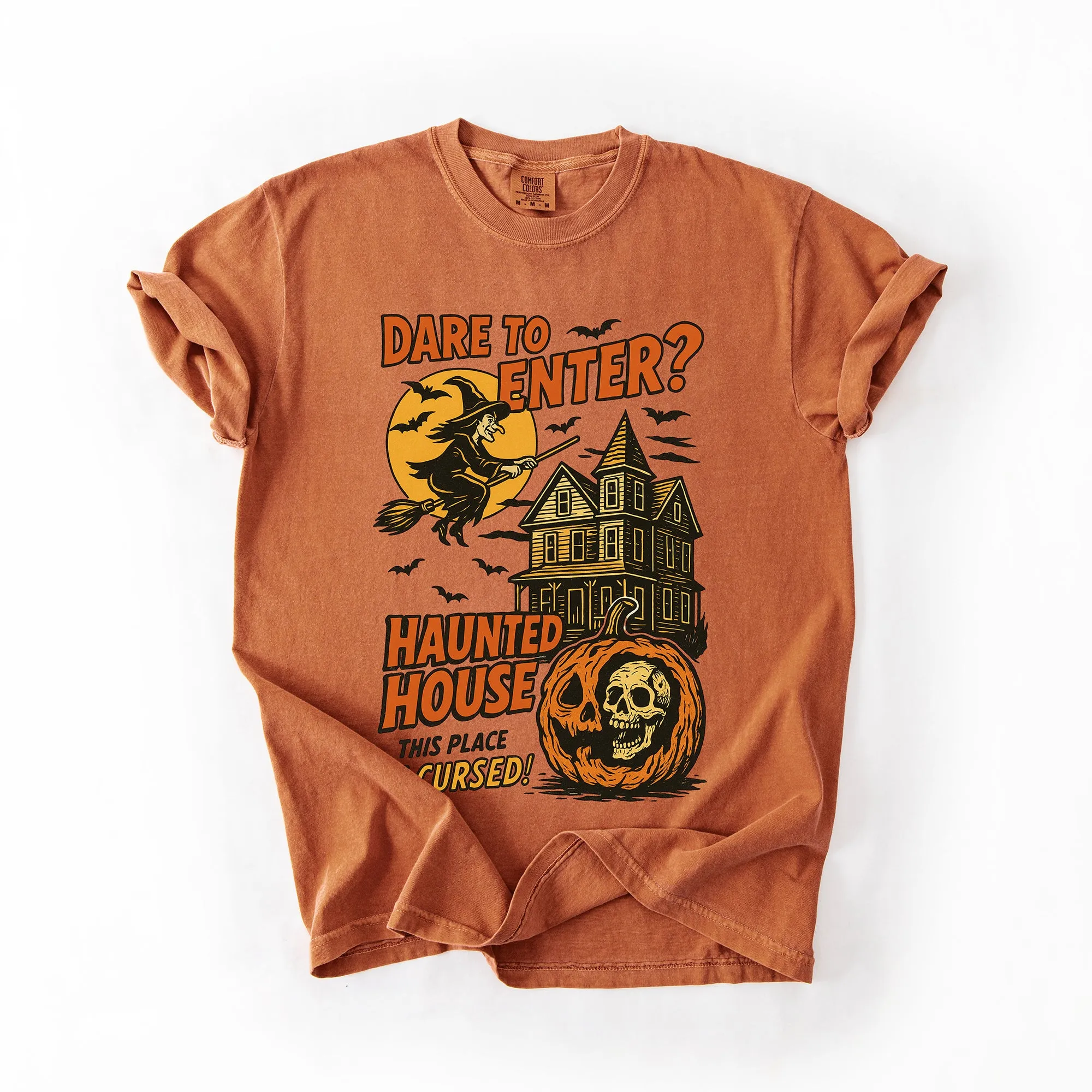 Haunted House, Halloween, Retro, Spooky, Witch, Comfort Colors T-Shirt sold by Refinery Number One product image thumbnail 5