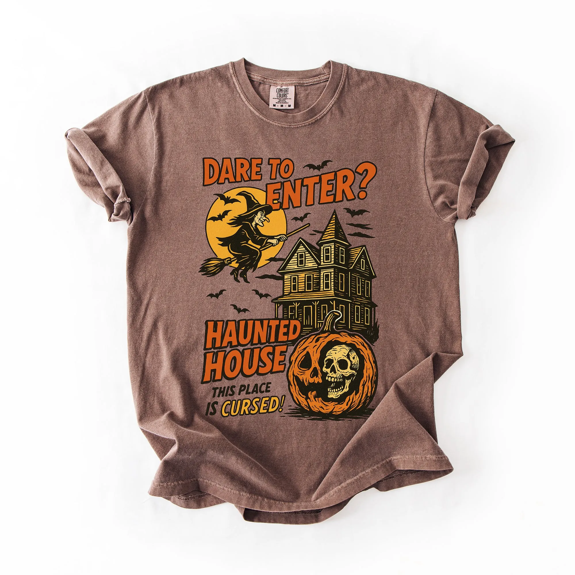 Haunted House, Halloween, Retro, Spooky, Witch, Comfort Colors T-Shirt sold by Refinery Number One product image thumbnail 2