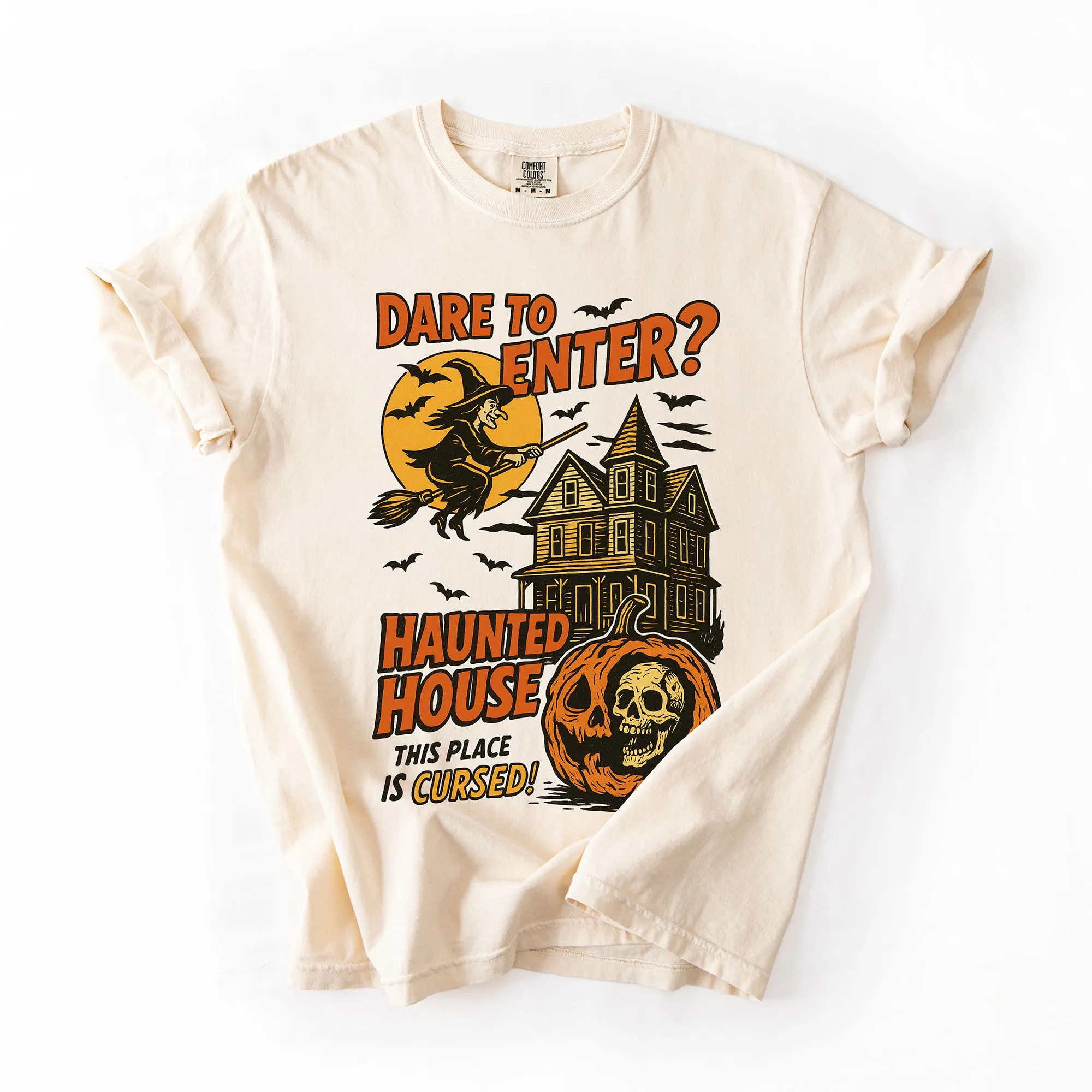 Haunted House, Halloween, Retro, Spooky, Witch, Comfort Colors T-Shirt sold by Refinery Number One
