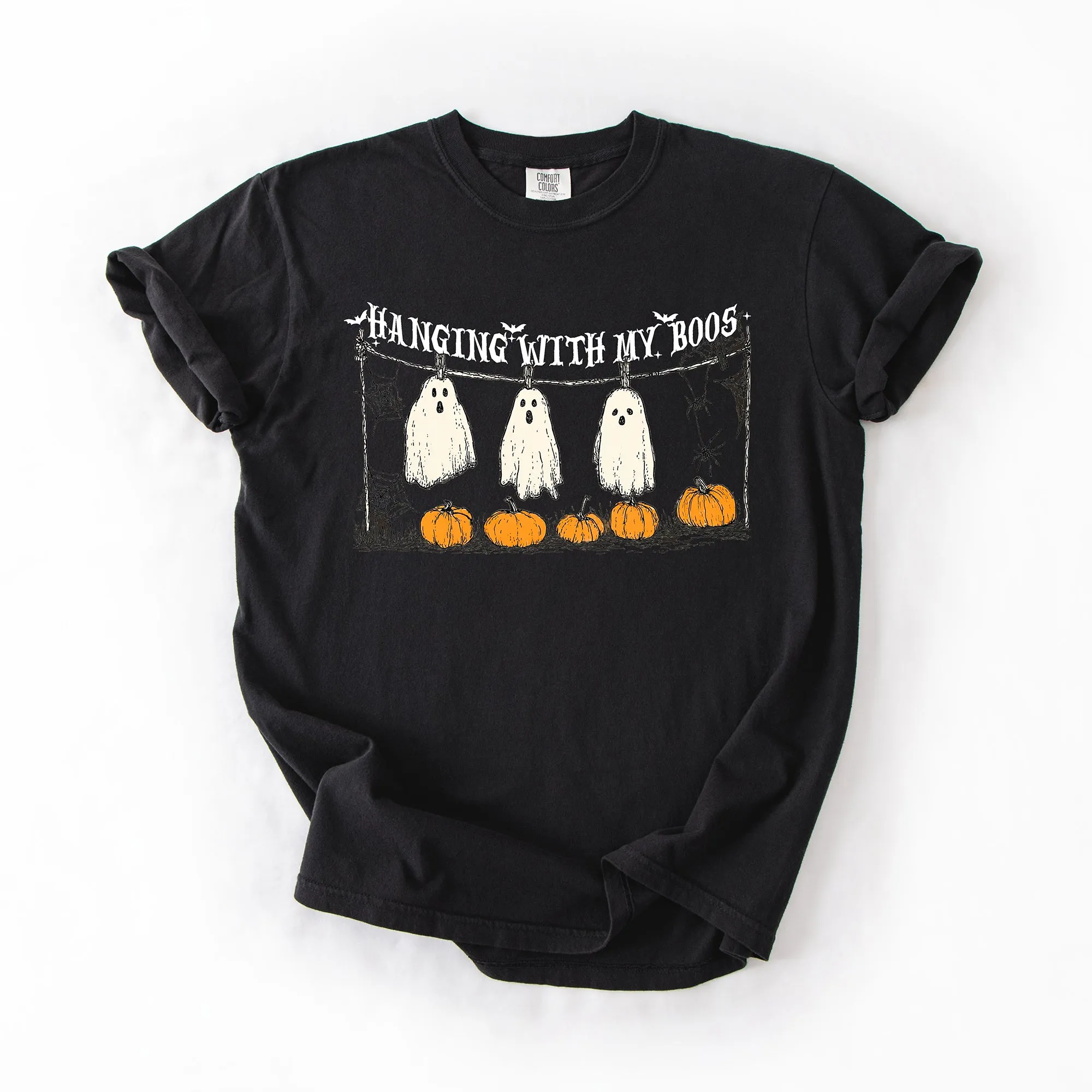 Hanging With My Boos, Ghosts, Halloween, Funny, Pumpkins, Comfort Colors T-Shirt sold by Refinery Number One product image thumbnail 5