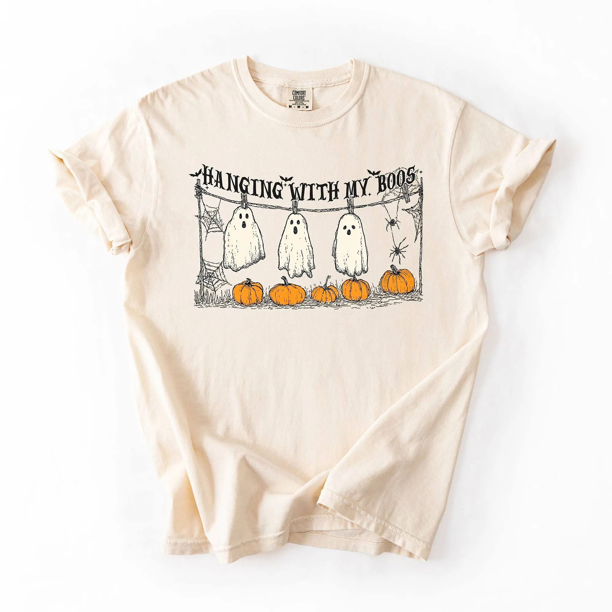 Hanging With My Boos, Ghosts, Halloween, Funny, Pumpkins, Comfort Colors T-Shirt sold by Refinery Number One product image thumbnail 4