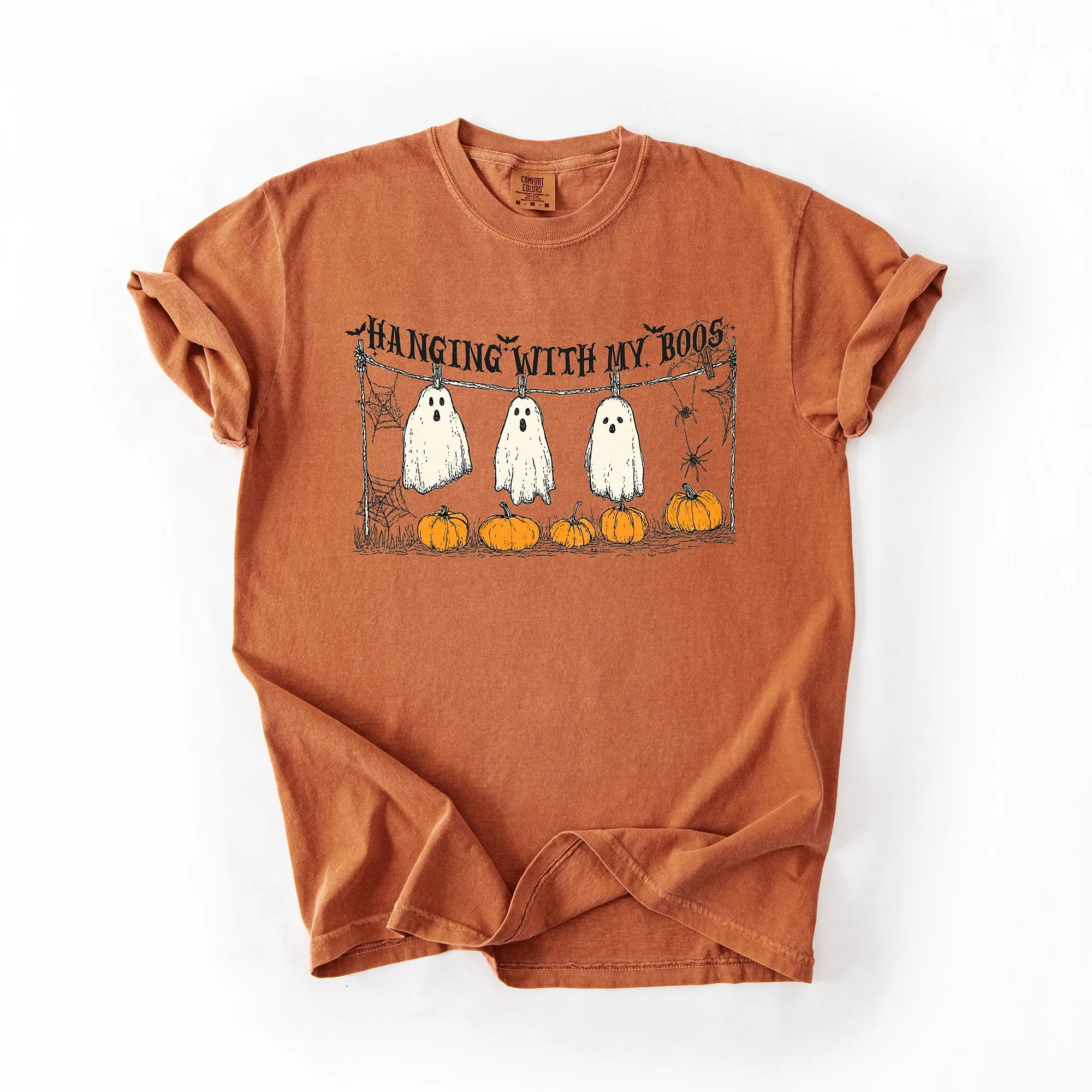 Hanging With My Boos, Ghosts, Halloween, Funny, Pumpkins, Comfort Colors T-Shirt sold by Refinery Number One product image thumbnail 3