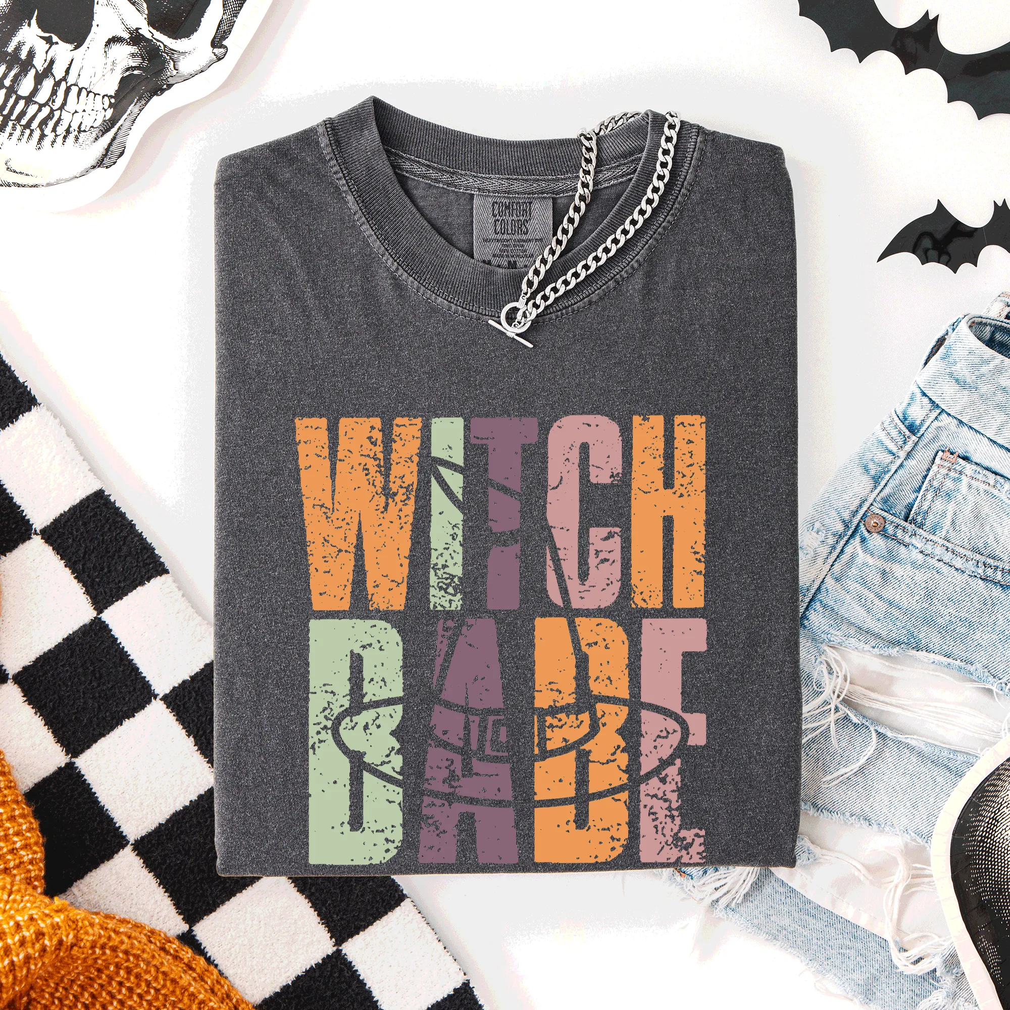 Witch Babe, Halloween, Mood, Vibes, Comfort Colors T-Shirt sold by Refinery Number One product image thumbnail 5