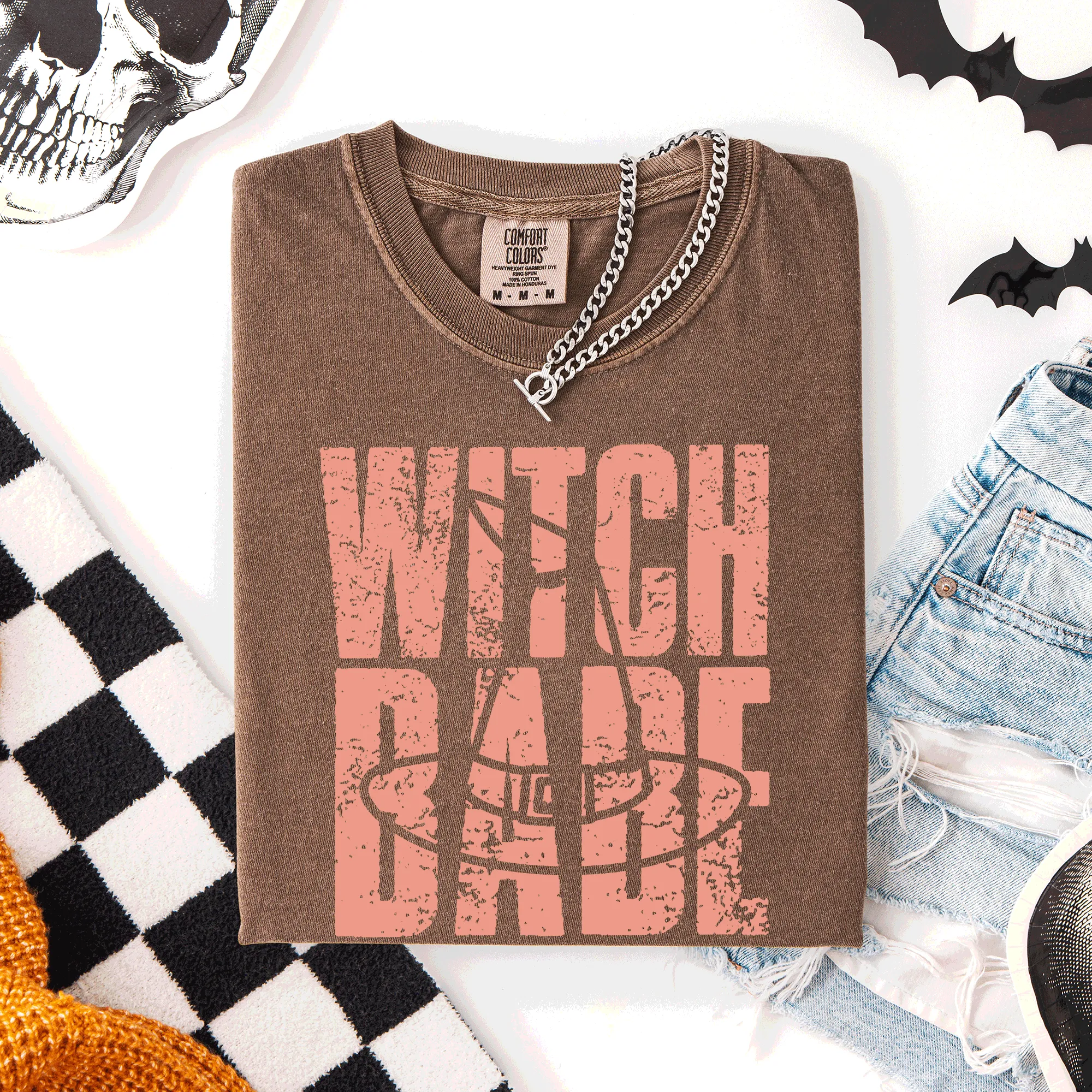 Witch Babe, Halloween, Mood, Vibes, Comfort Colors T-Shirt sold by Refinery Number One product image thumbnail 2