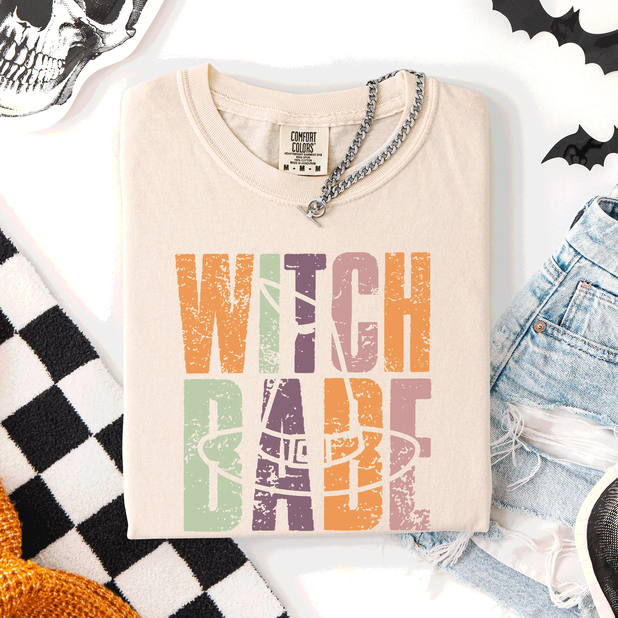 Witch Babe, Halloween, Mood, Vibes, Comfort Colors T-Shirt sold by Refinery Number One product image thumbnail 3