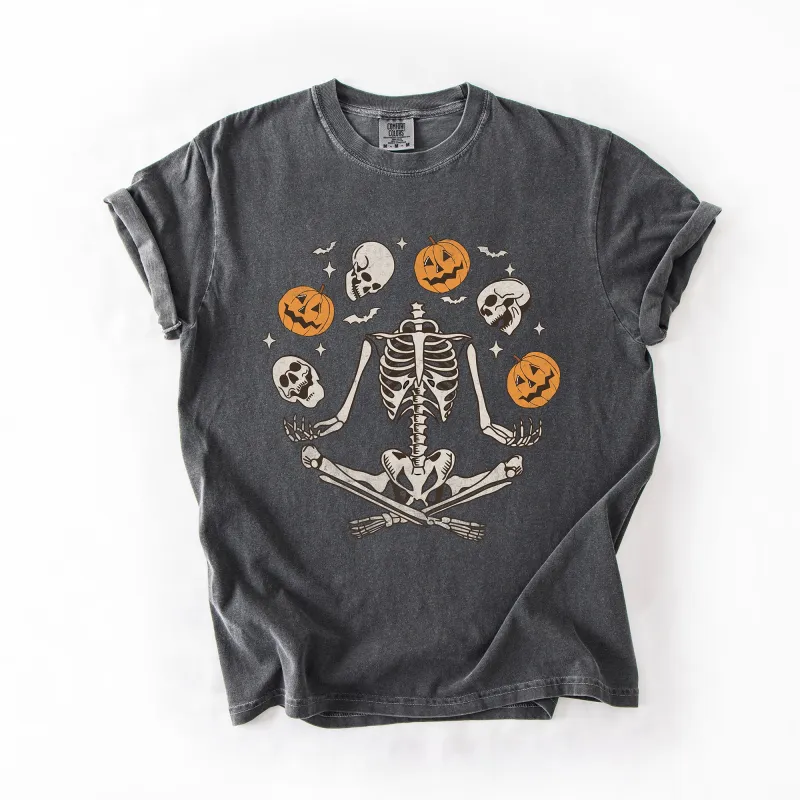 Skeleton, Juggling, Halloween, Jack o Lantern, Comfort Colors T-Shirt sold by Refinery Number One