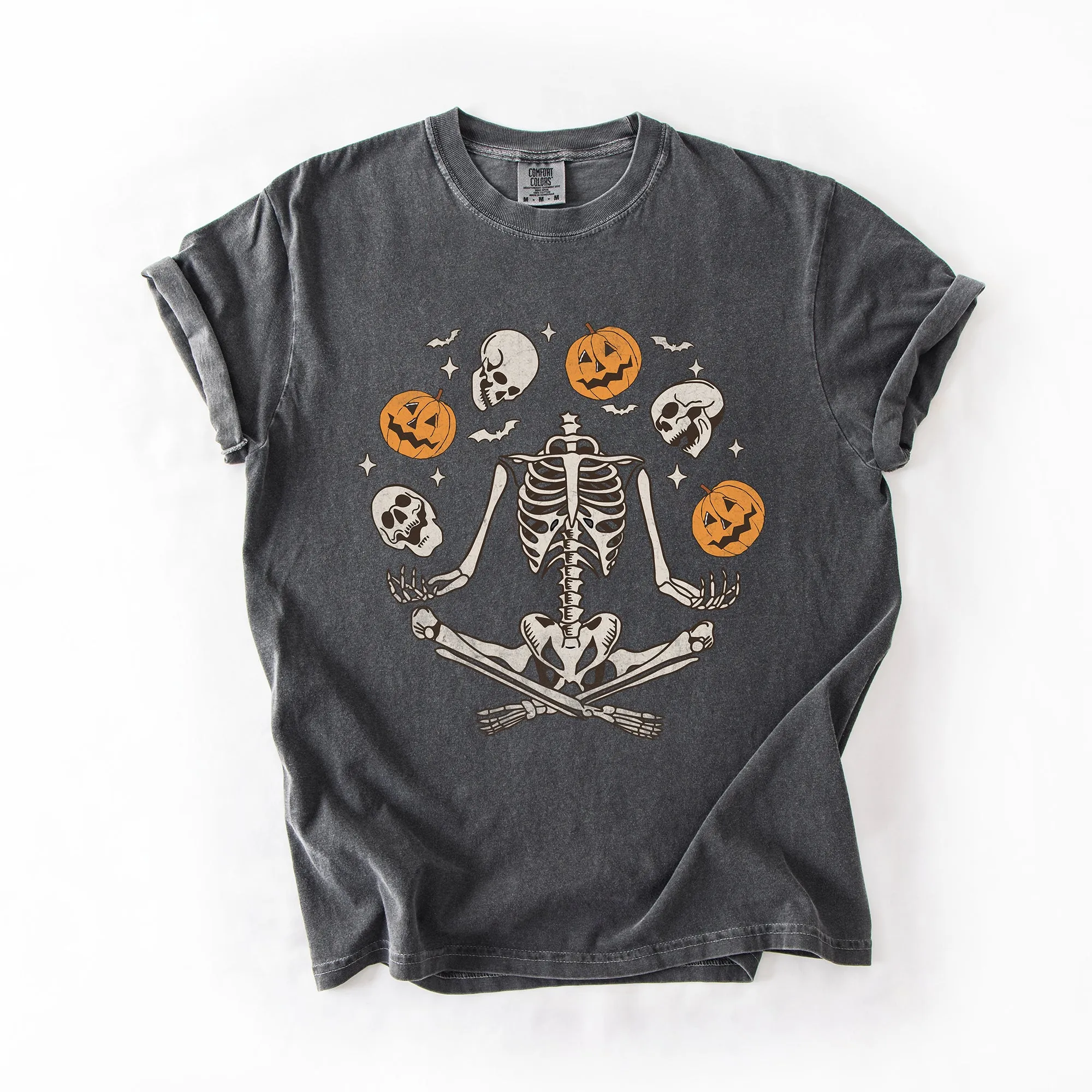 Skeleton, Juggling, Halloween, Jack o Lantern, Comfort Colors T-Shirt sold by Refinery Number One