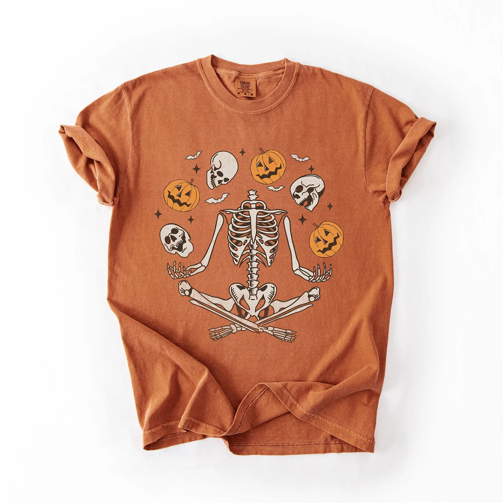 Skeleton, Juggling, Halloween, Jack o Lantern, Comfort Colors T-Shirt sold by Refinery Number One product image thumbnail 4