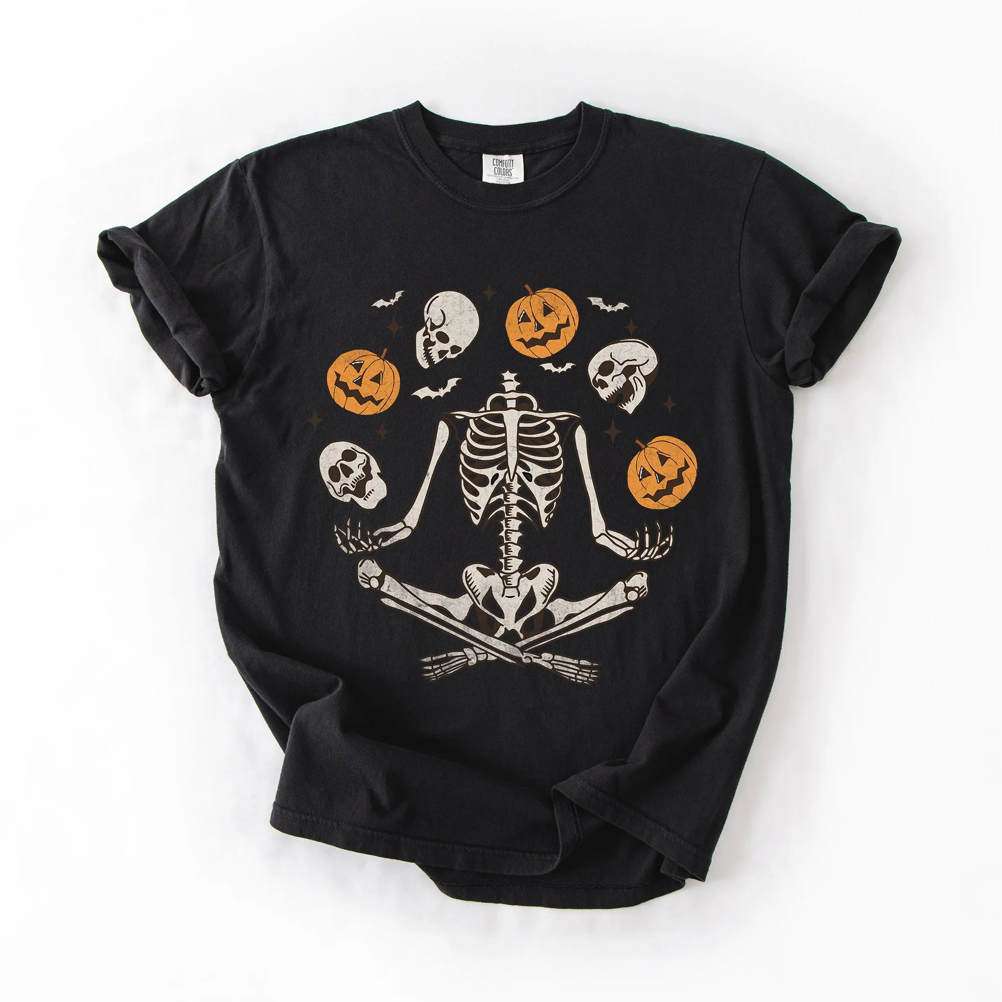 Skeleton, Juggling, Halloween, Jack o Lantern, Comfort Colors T-Shirt sold by Refinery Number One product image thumbnail 5