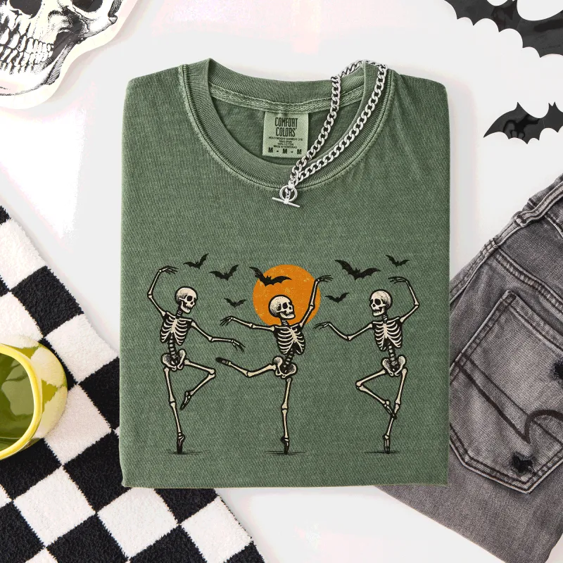 Skeleton Dancers, Halloween, Cute, Comfort Colors T-Shirt sold by Refinery Number One