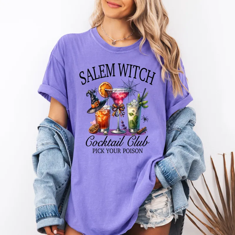 Salem Witch Cocktail Club, Funny, Halloween, Drinks, Party, Comfort Colors T-Shirt sold by Refinery Number One