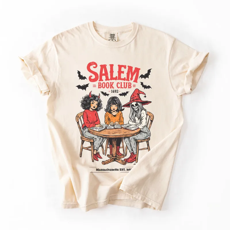 Salem Book Club, Halloween, Reading, Library, Booktok, Comfort Colors T-Shirt sold by Refinery Number One