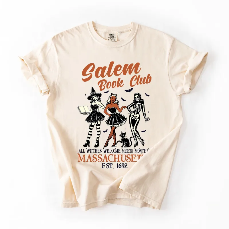 Salem Book Club, est 1692, Retro, Classic, Vintage, Halloween, Reading, Books, Comfort Colors T-Shirt sold by Refinery Number One