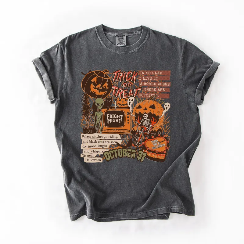 Retro Trick Or Treat, Creep, Halloween, Spooky, Vintage, Comfort Colors T-Shirt sold by Refinery Number One