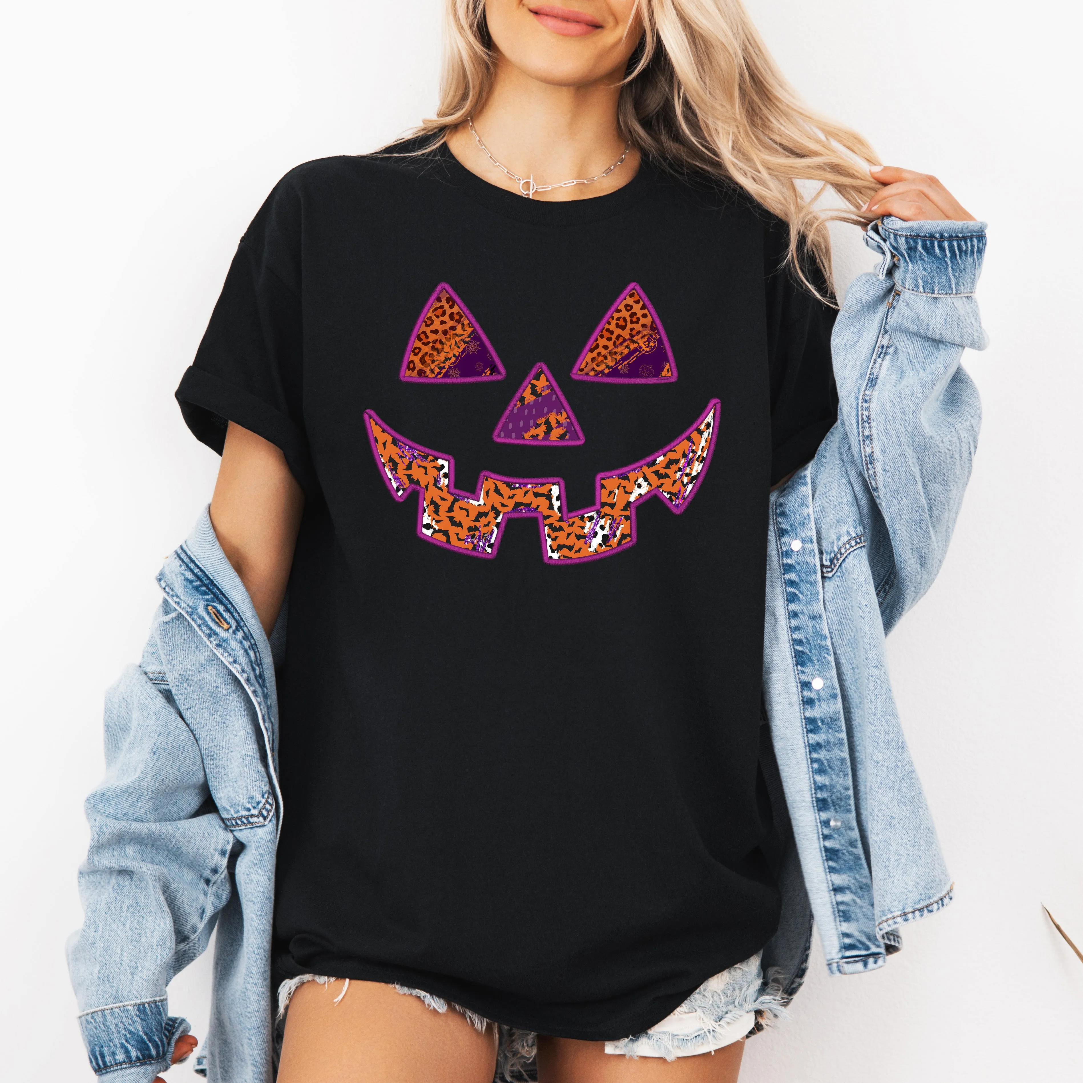 Colorful Jack-o-Lantern, Halloween, Retro, Vintage, Tshirt sold by Refinery Number One product image thumbnail 2