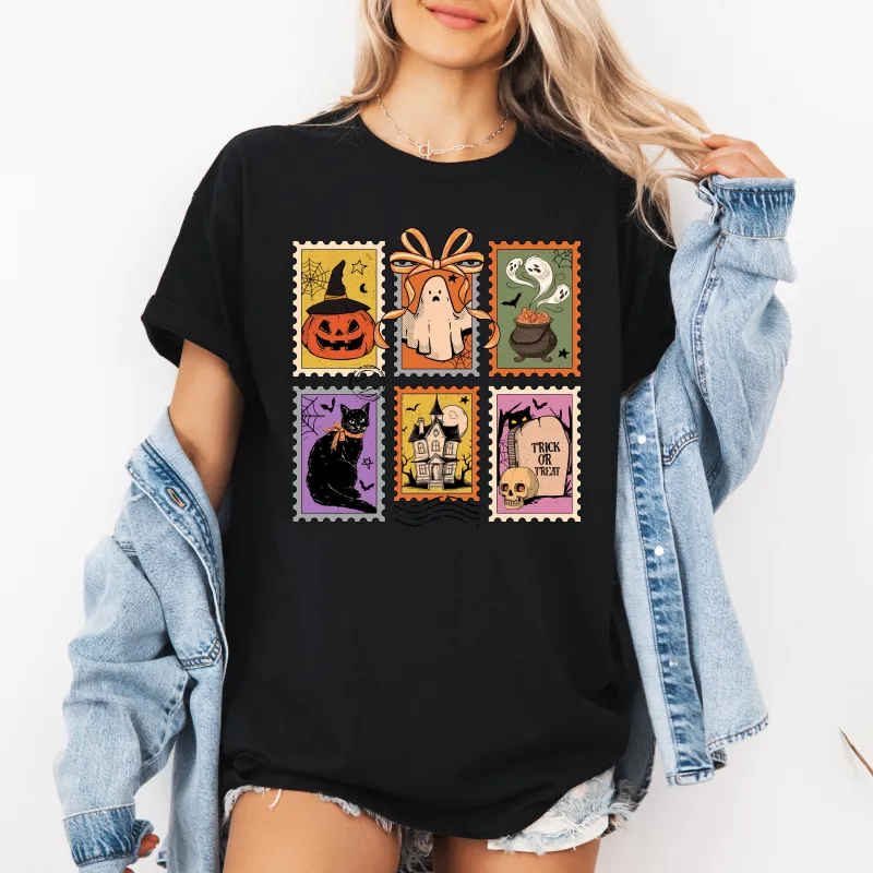 Halloween, Ghost, Black Cat, Pumpkin, Witch, Classic, Tshirt sold by Refinery Number One