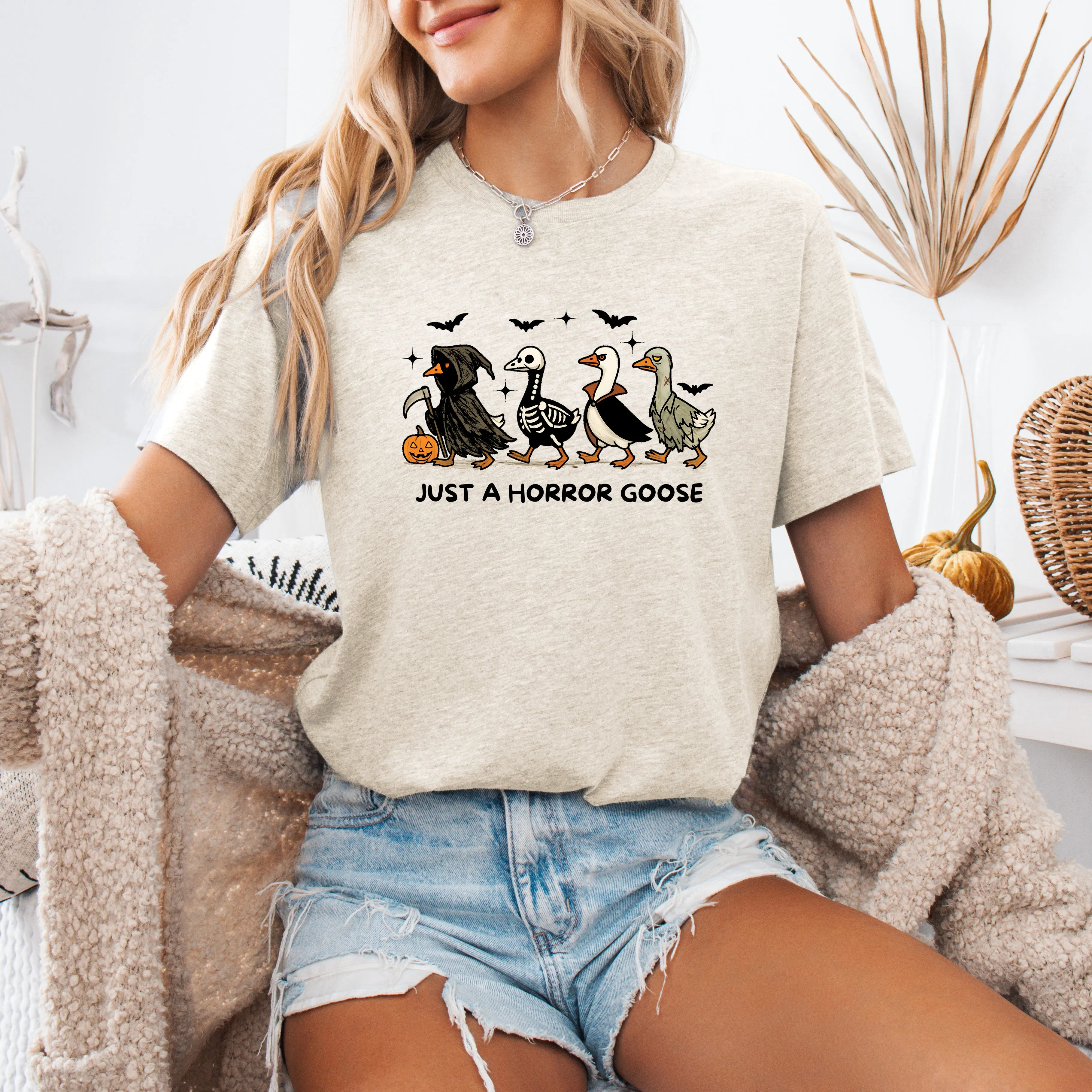 Just A Horror Goose, Cute, Halloween, Spooky, Tshirt sold by Refinery Number One product image thumbnail 3