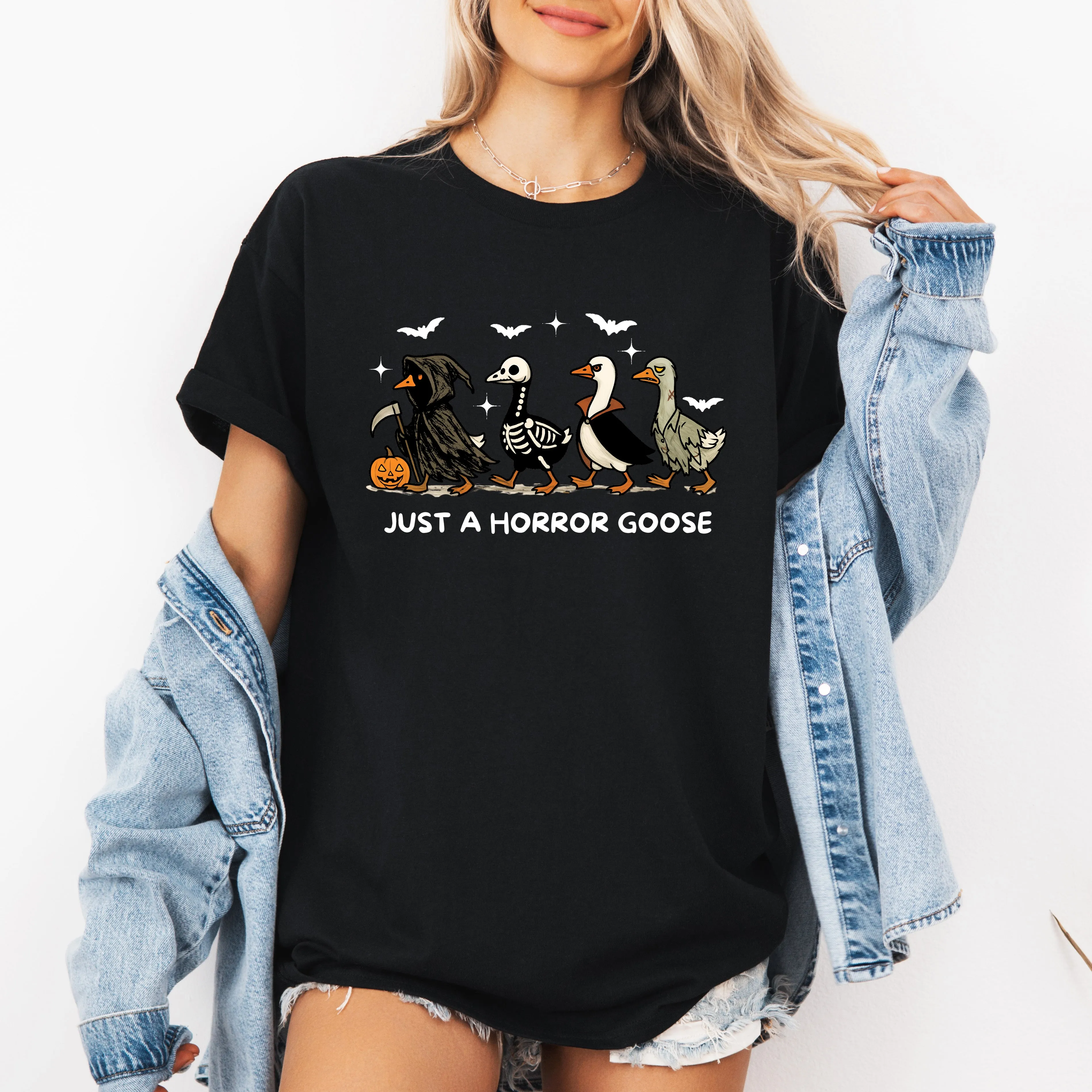 Just A Horror Goose, Cute, Halloween, Spooky, Tshirt sold by Refinery Number One product image thumbnail 4