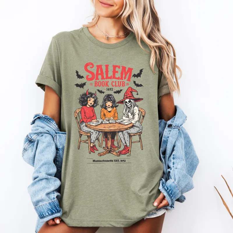 Salem Book Club, Halloween, Reading, Library, Booktok, Tshirt sold by Refinery Number One