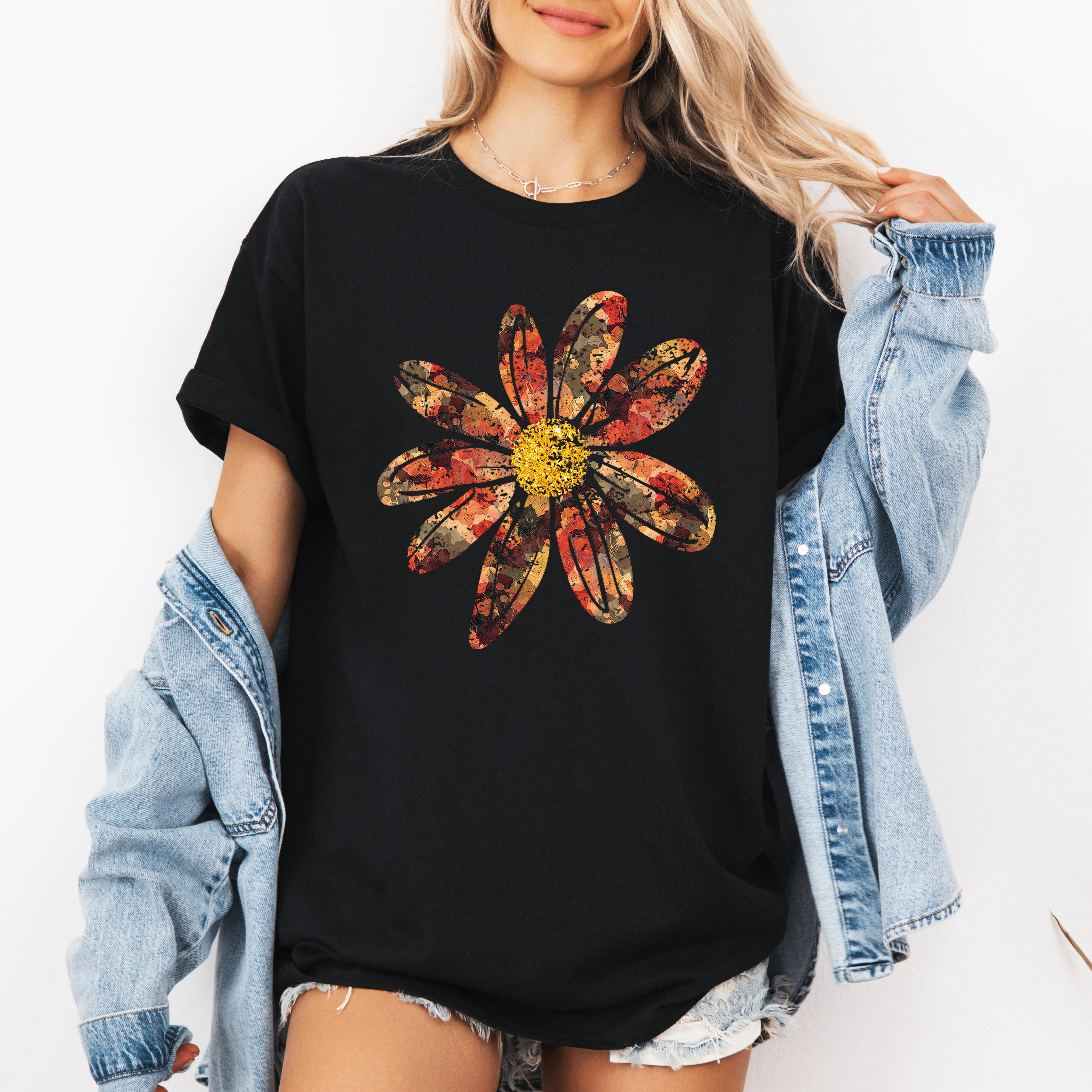 Autumn Flower, Beautiful Fall Floral, Tshirt sold by Refinery Number One product image thumbnail 3