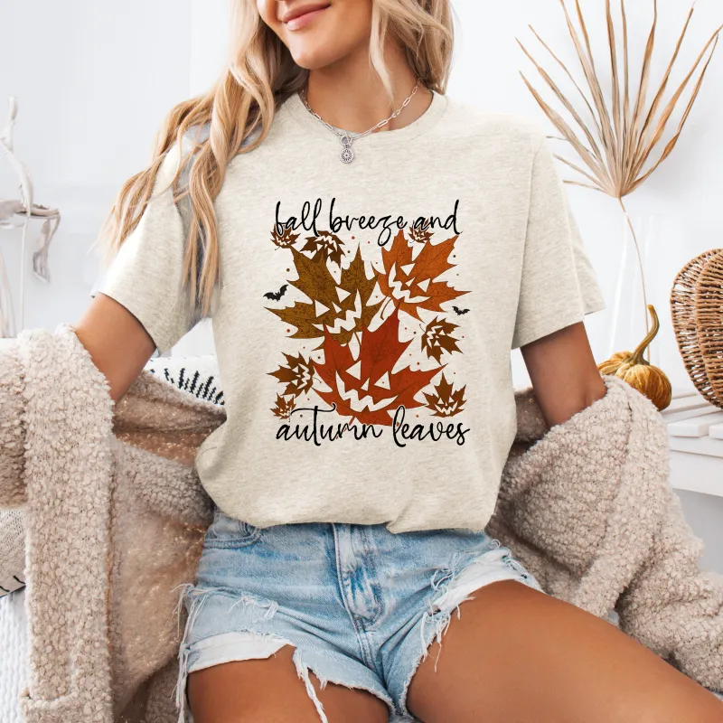 Fall Breeze and Autumn Leaves, Halloween, Tshirt sold by Refinery Number One