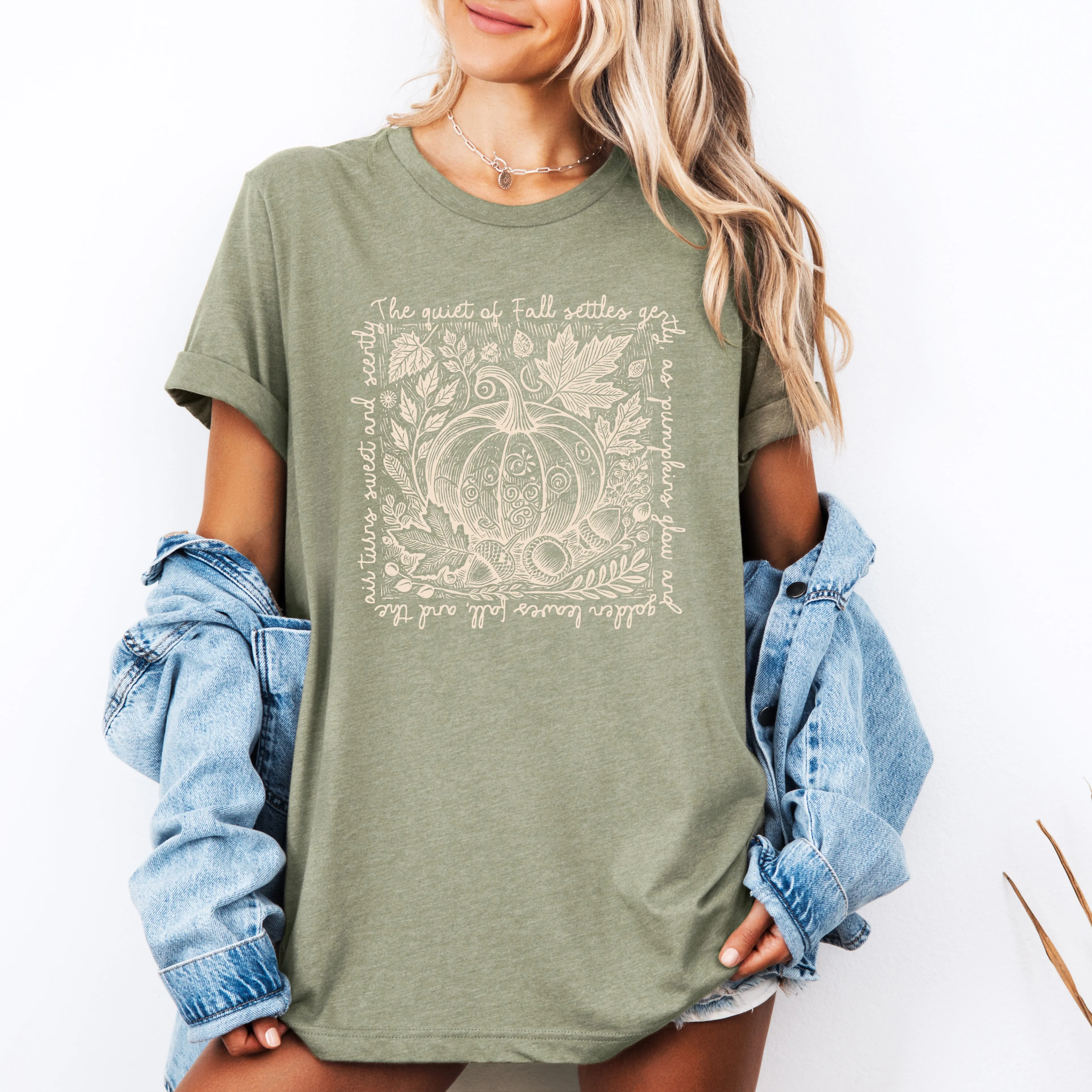 Fall Quote, Pumpkin, Autumn, Minimalist, Pretty, Tshirt sold by Refinery Number One product image thumbnail 4