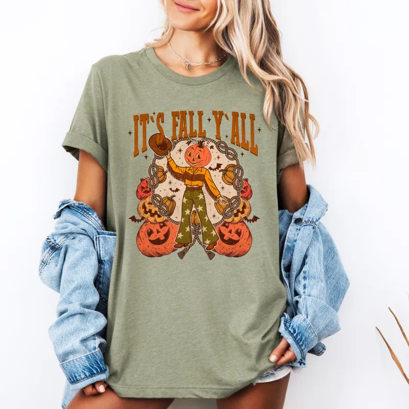 It's Fall Y'all, Cute, Jack O Lantern, Halloween, Autumn, Tshirt sold by Refinery Number One