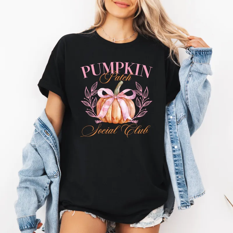 Pumpkin Patch Social Club, Autumn, Fall, Tshirt sold by Refinery Number One