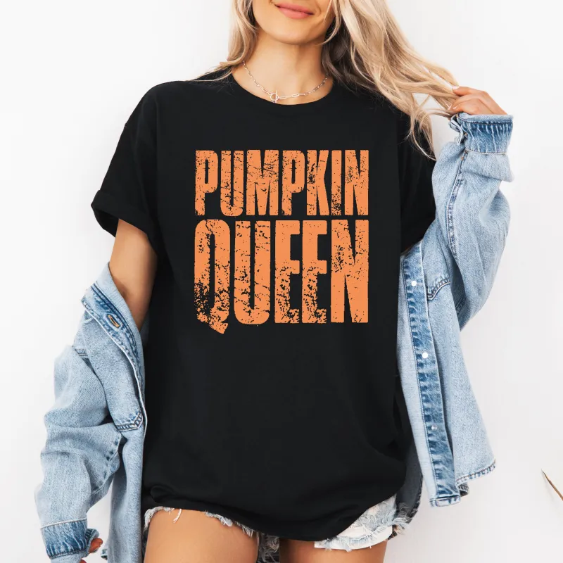 Pumpkin Queen, Halloween, Autumn, Fall, Tshirt sold by Refinery Number One