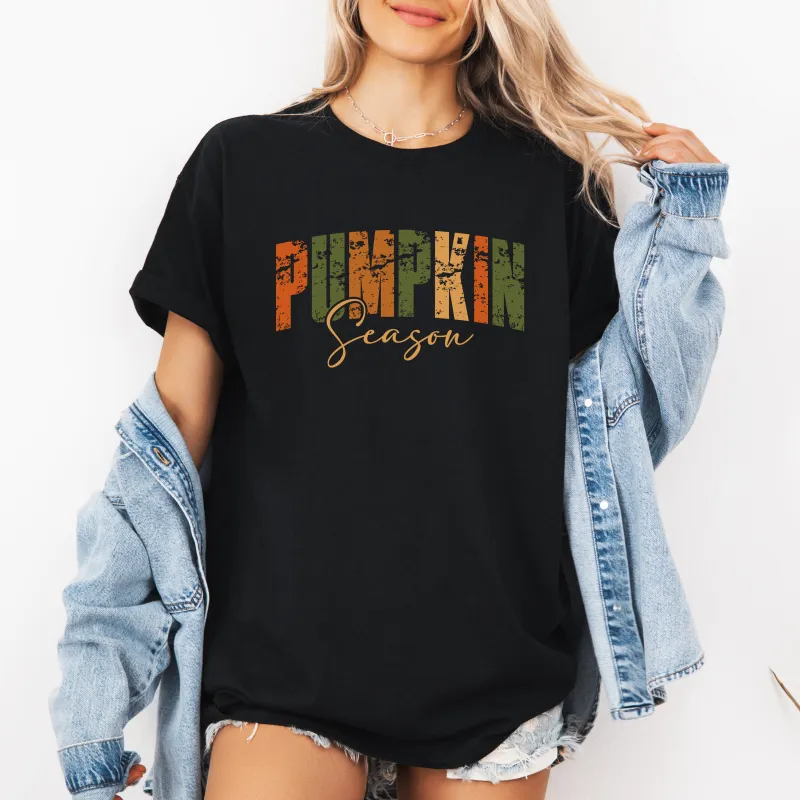 Pumpkin Season, Fall Retro Varsity, Autumn, Tshirt sold by Refinery Number One